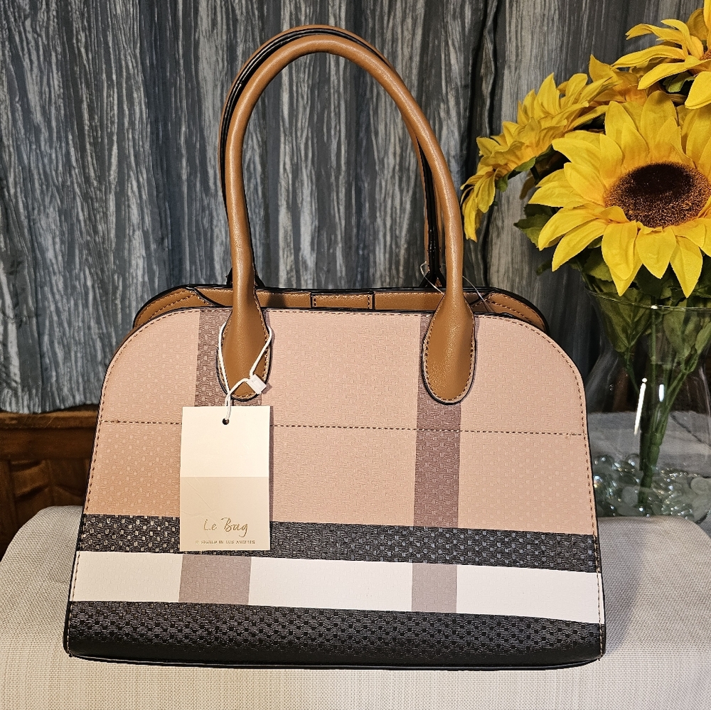 Le Bag Tan and Black Women's Satchel